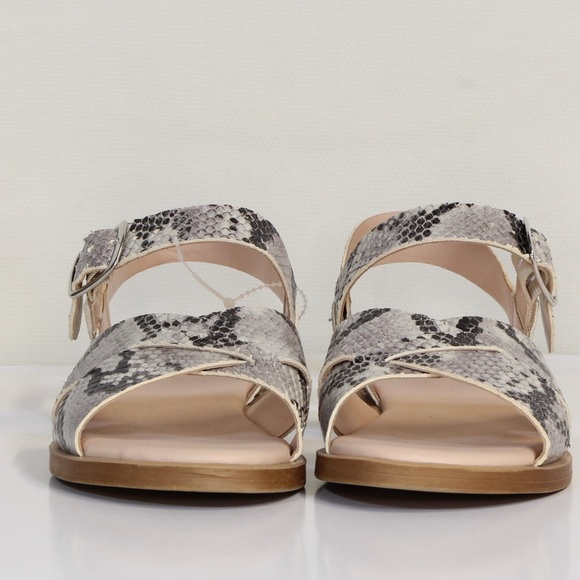 Clarks Women's Slingback Willow Gild Grey Snake Python Sandals NWT - Picture 4 of 11